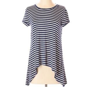 3/$15 🌻 BCBGMAXAZRIA striped trapeze dark blue & white tunic top xxs